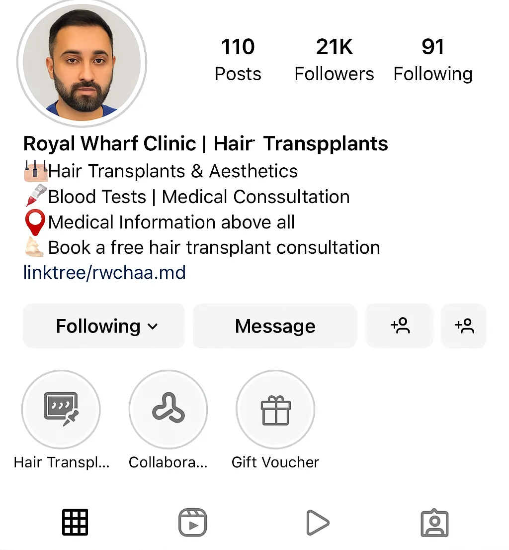 Instagram before: 110 posts, 21K followers